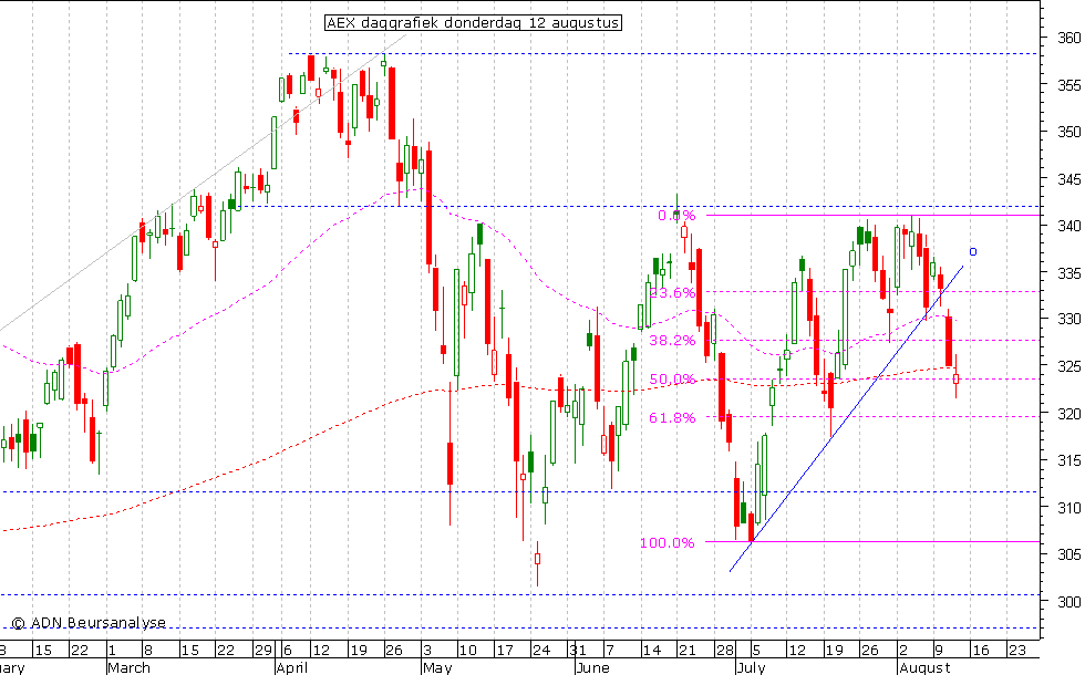 AEX daggrafiek 120810