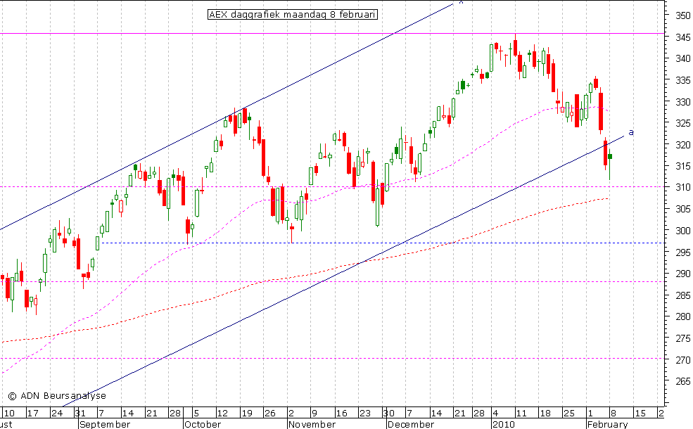 AEX daggrafiek 080210