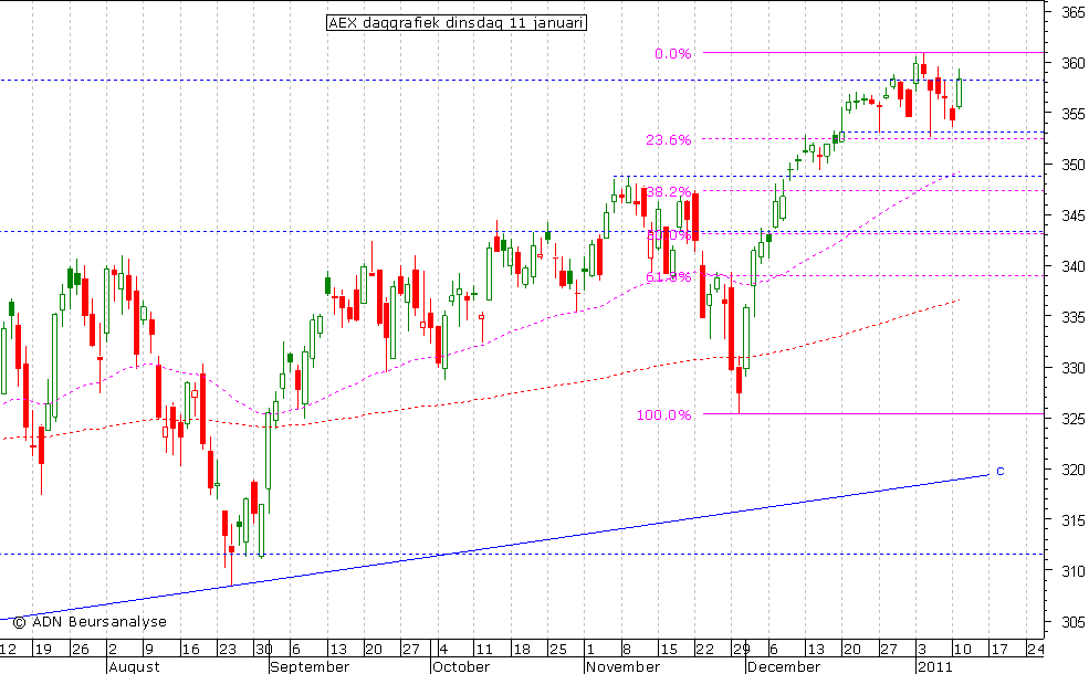 AEX daggrafiek 110111