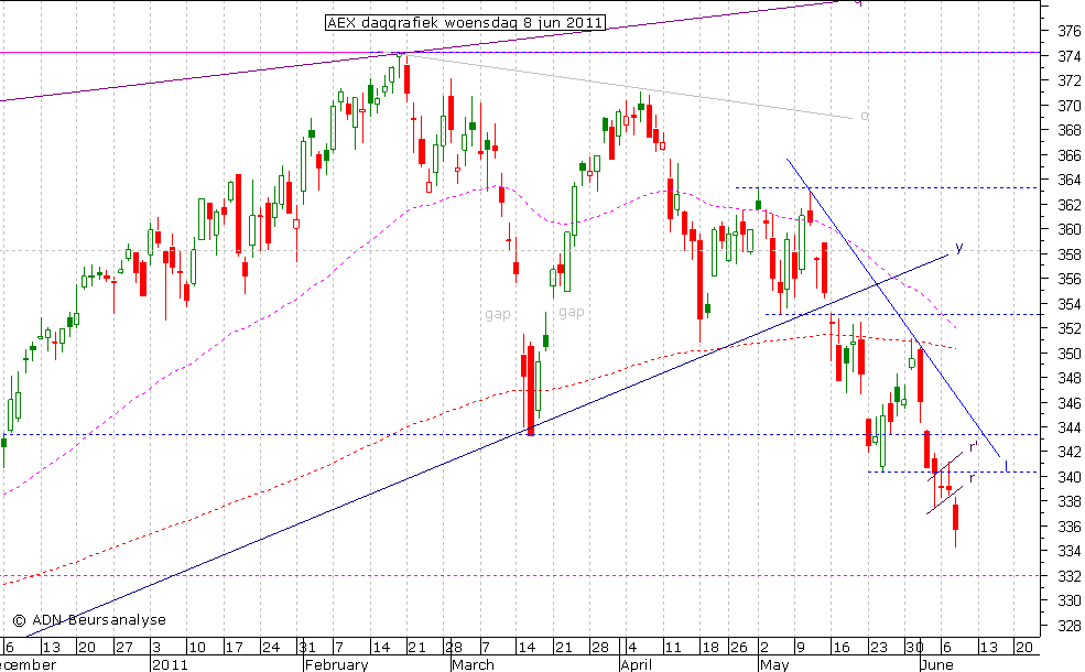 AEX daggrafiek 080611