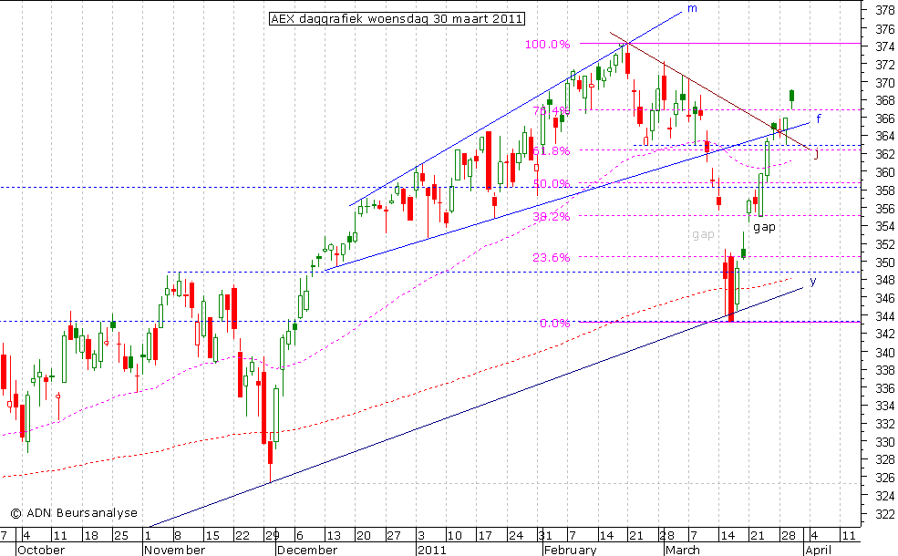 AEX daggrafiek 300311