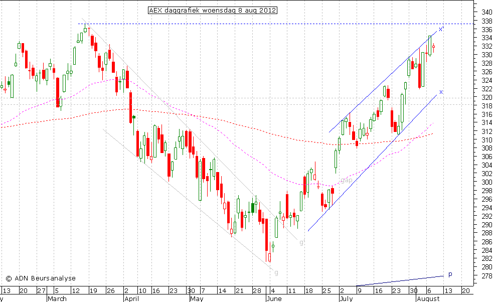 AEX daggrafiek 080812