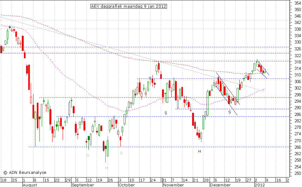 AEX daggrafiek 090112