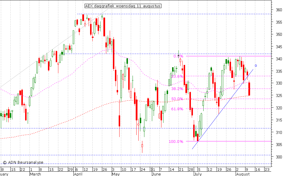 AEX daggrafiek 110810