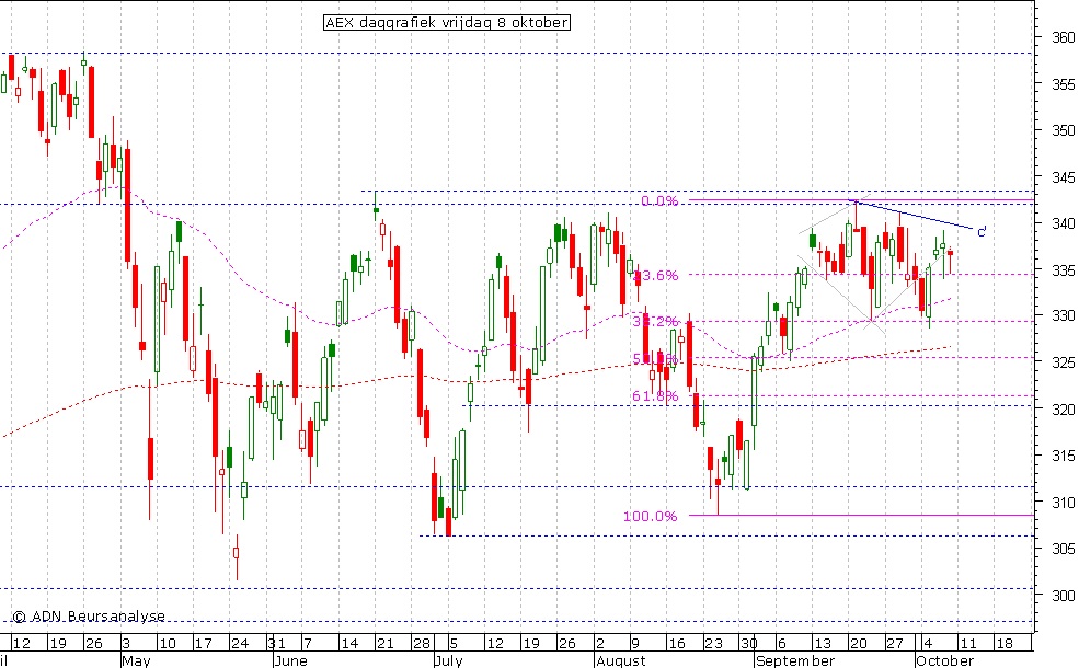 AEX daggrafiek 081010