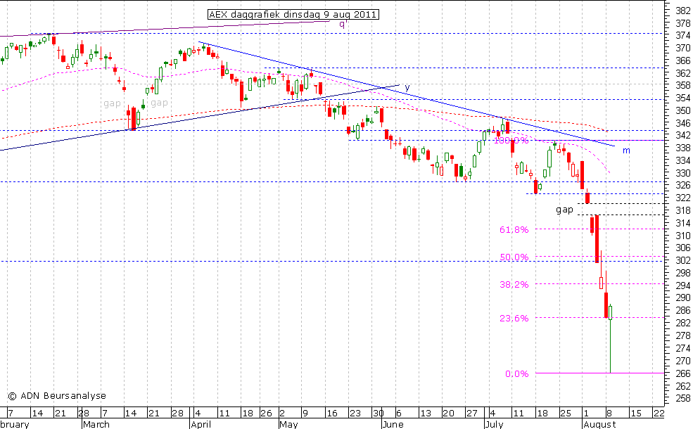 AEX daggrafiek 090811