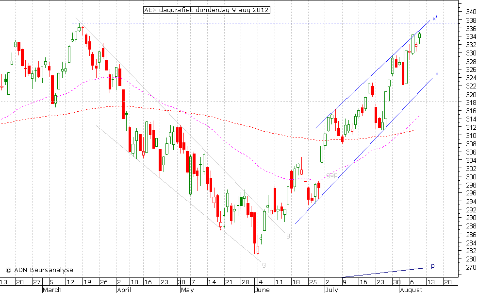 AEX daggrafiek 090812