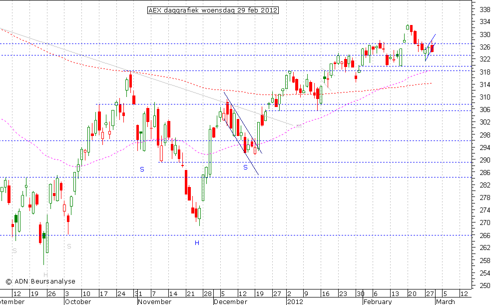 AEX daggrafiek 290212