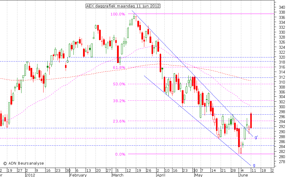 AEX daggrafiek 110612