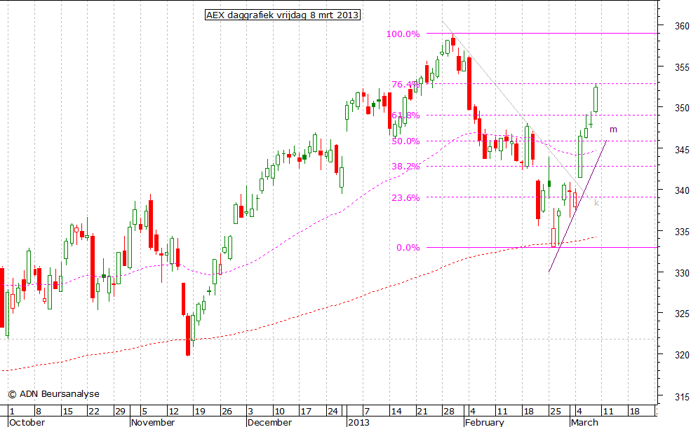 AEX daggrafiek 080313