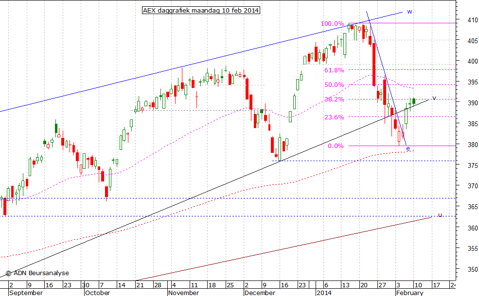 AEX daggrafiek 100214