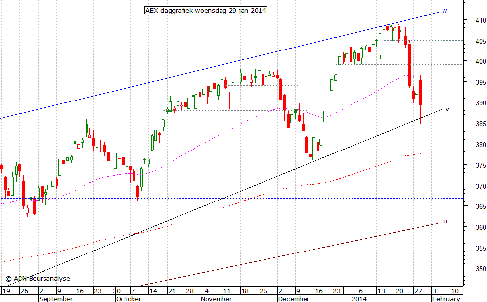 AEX daggrafiek 290114